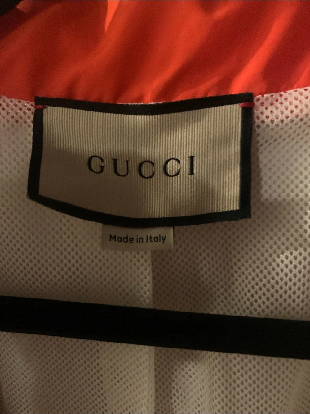 Gucci Orange and Cream Colorblock Windbreaker Jacket
